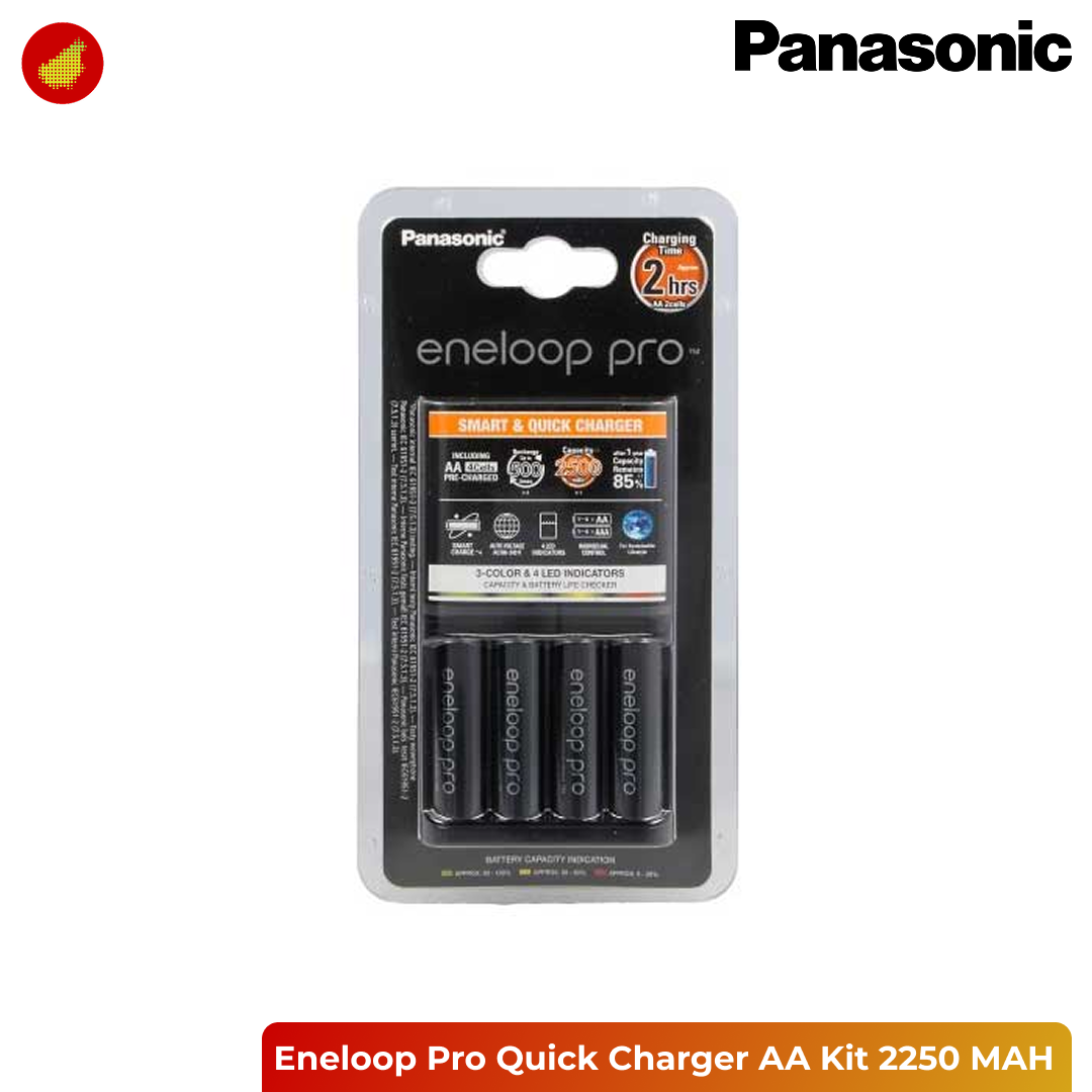 Panasonic Eneloop Pro Quick Charger AA Kit (Isi 4 Pcs)