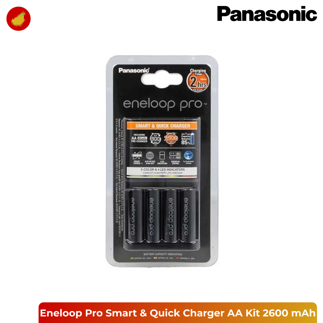 Panasonic Eneloop Pro Smart & Quick Charger AA Kit 2600 mAh (4 Pcs)