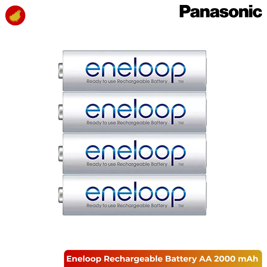 Panasonic Eneloop Rechargeable Battery AA 2000 mAh (4 Pcs)
