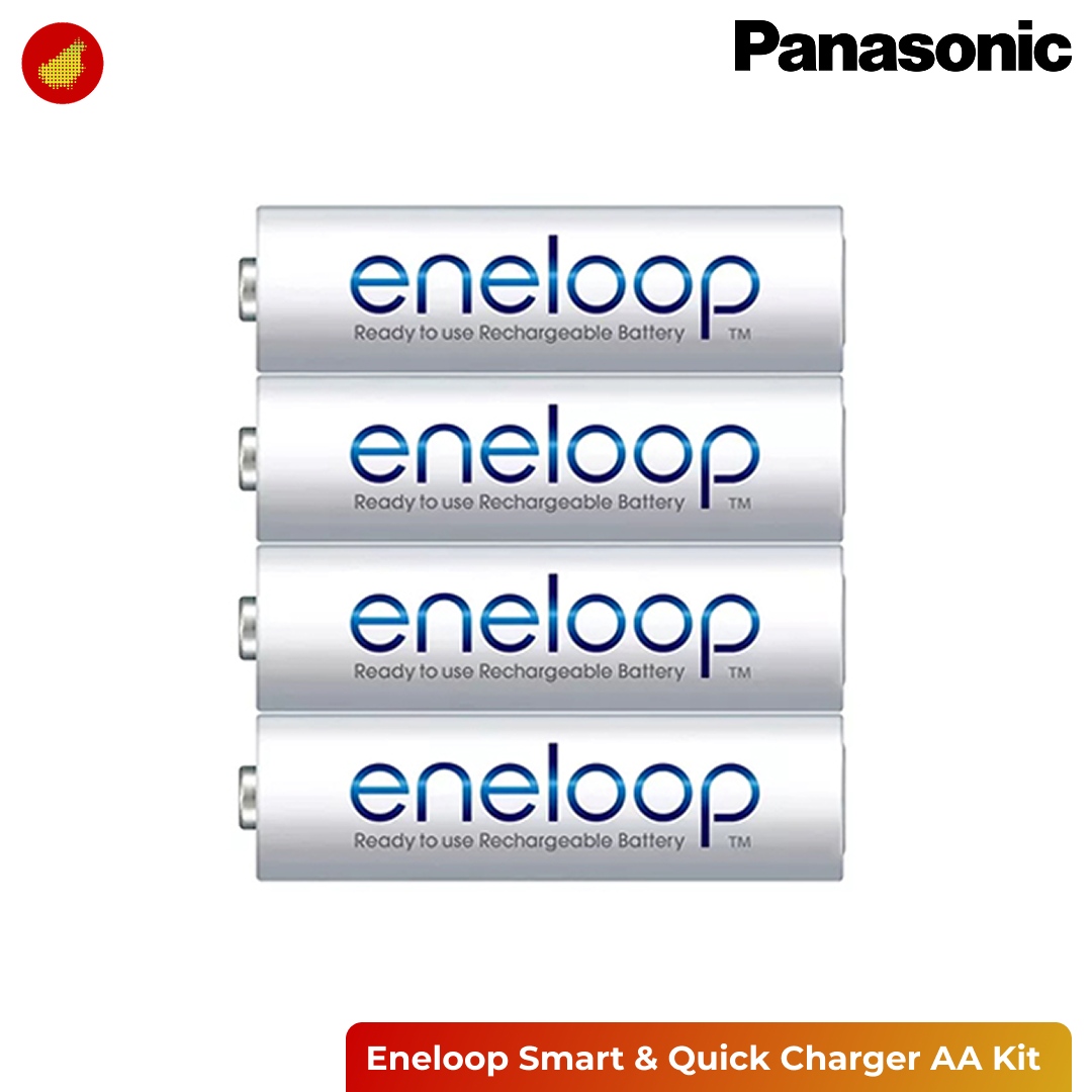 Panasonic Eneloop Smart & Quick Charger AA Kit (4 Pcs)