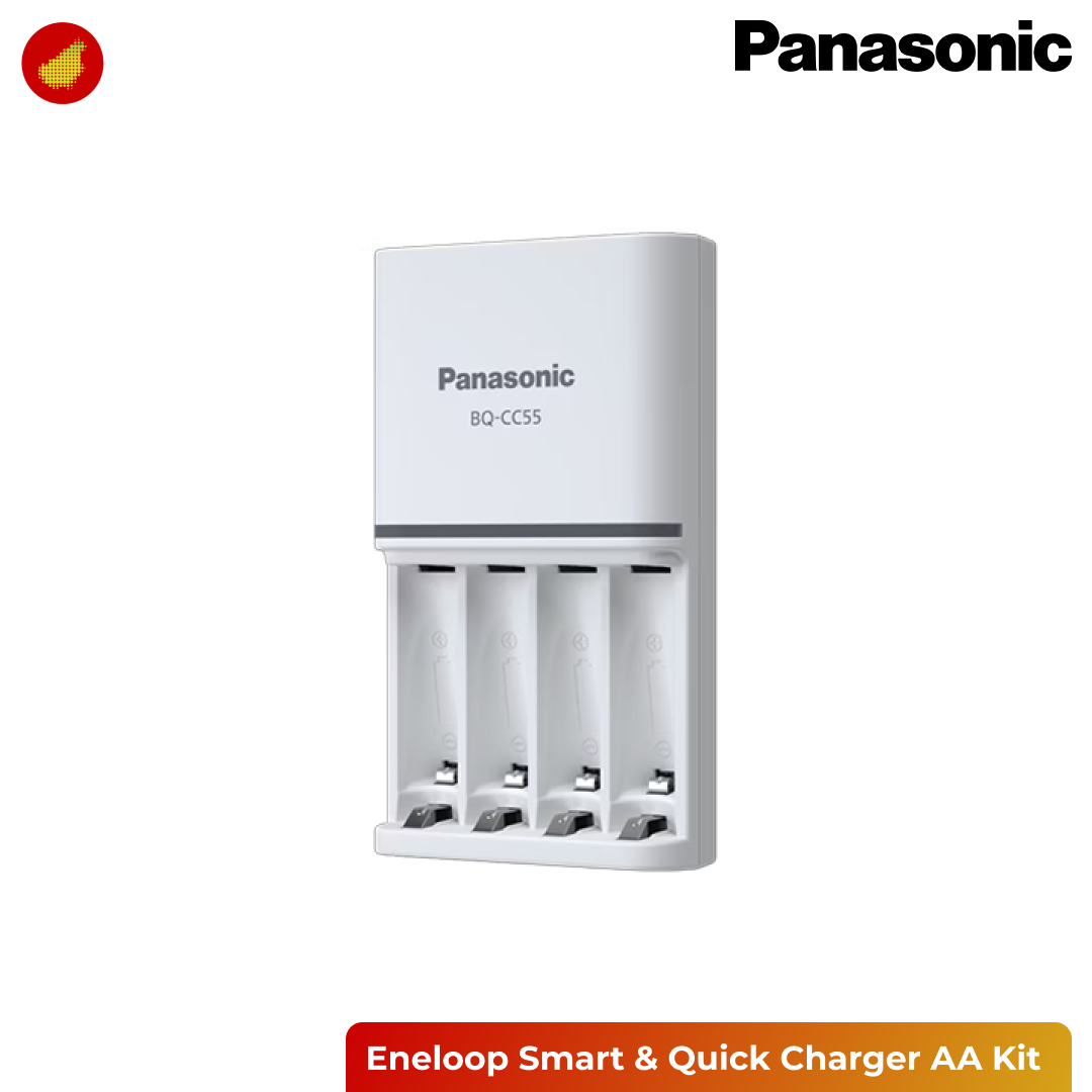 Panasonic Eneloop Smart & Quick Charger AA Kit (4 Pcs)
