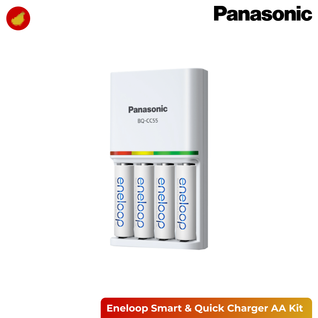 Panasonic Eneloop Smart & Quick Charger AA Kit (4 Pcs)