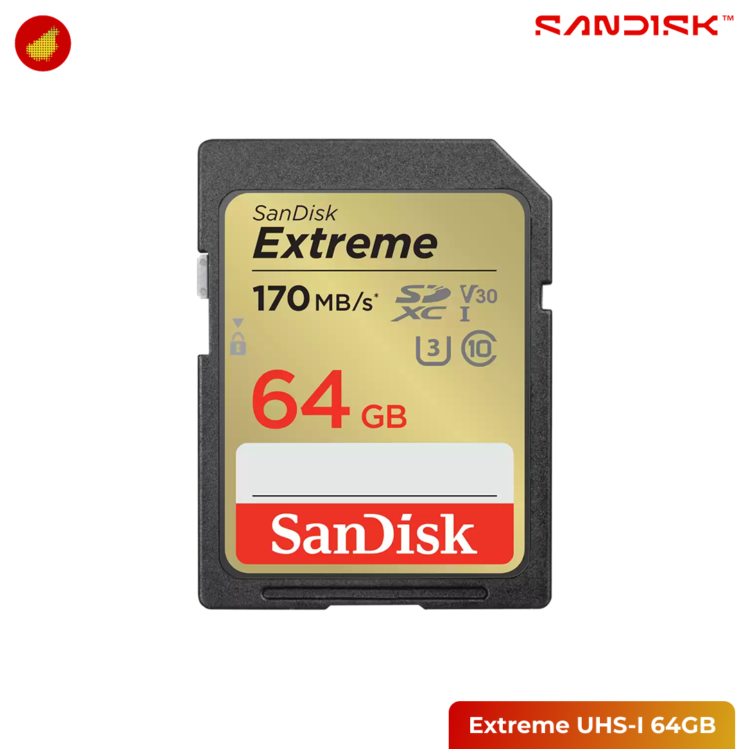 SanDisk Extreme SDXC UHS-I 170MB/s - 64 GB