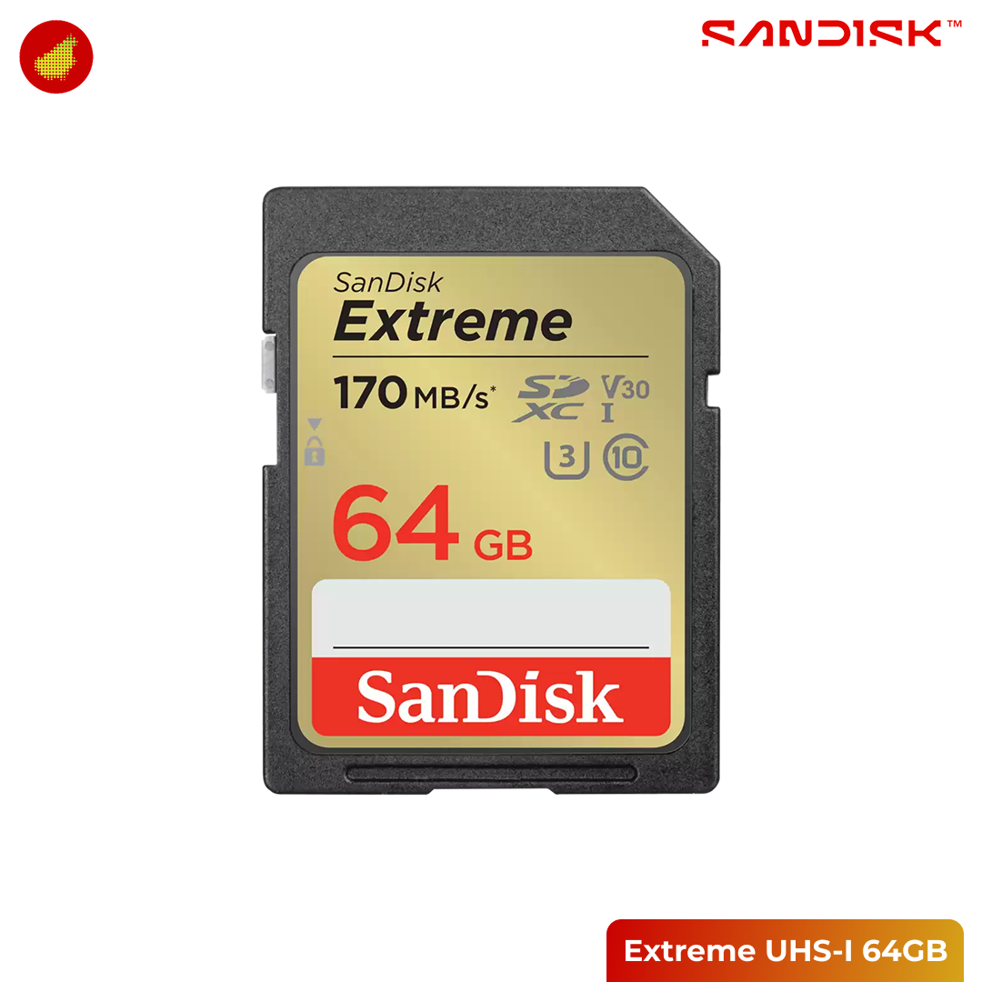 SanDisk Extreme SDXC UHS-I 170MB/s - 64 GB