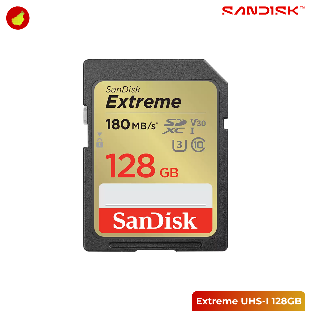 SanDisk Extreme SDXC UHS-I 180MB/s - 128 GB