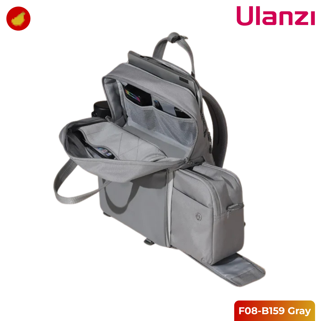 Ulanzi F08 Lightweight Travel Backpack - Gray B159 / Black B177