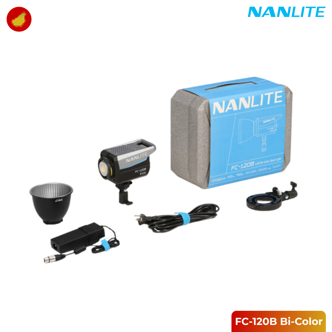 Nanlite FC-120 LED Video Light Handheld Spotlight Bi-color / RGB