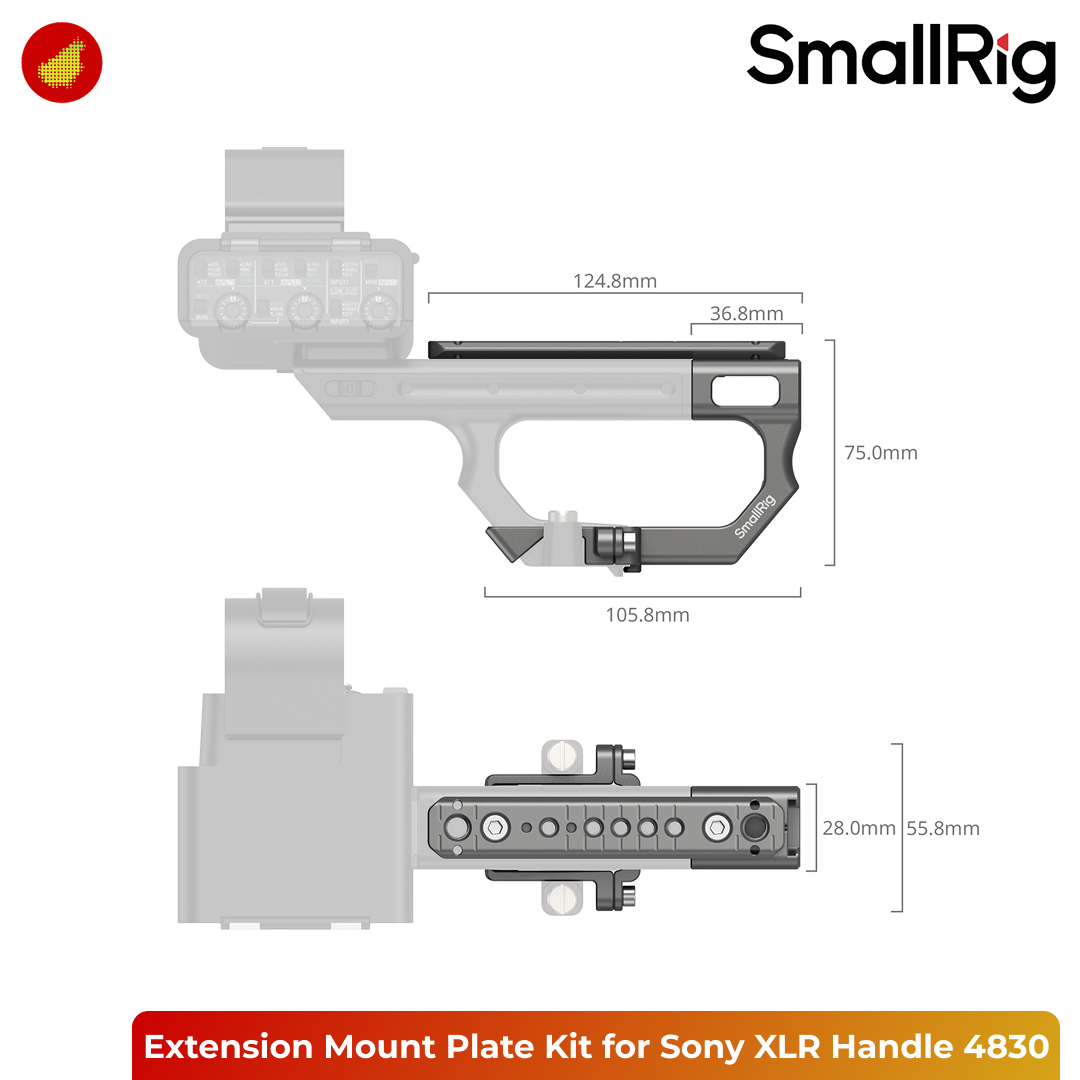 SmallRig Extension Mount Plate Kit for Sony FX3/FX30 XLR Handle
