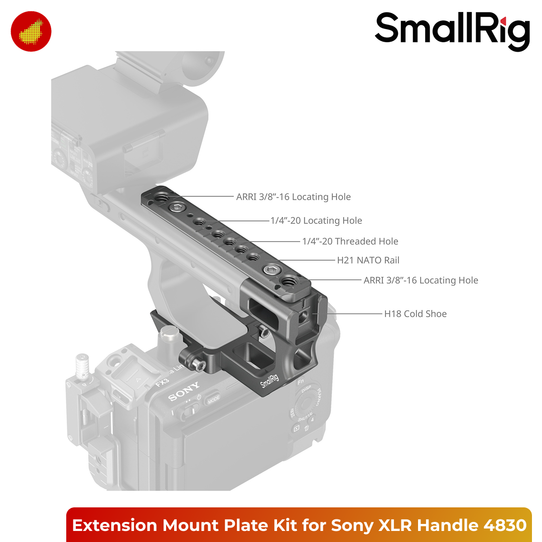 SmallRig Extension Mount Plate Kit for Sony FX3/FX30 XLR Handle