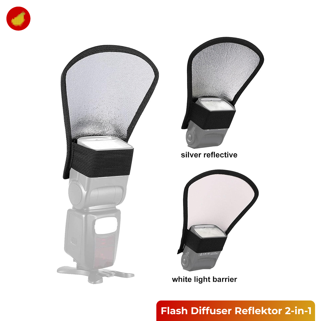 SUNNYLIFE 2-in-1 Camera Flash Diffuser Reflektor and Lamp Cover