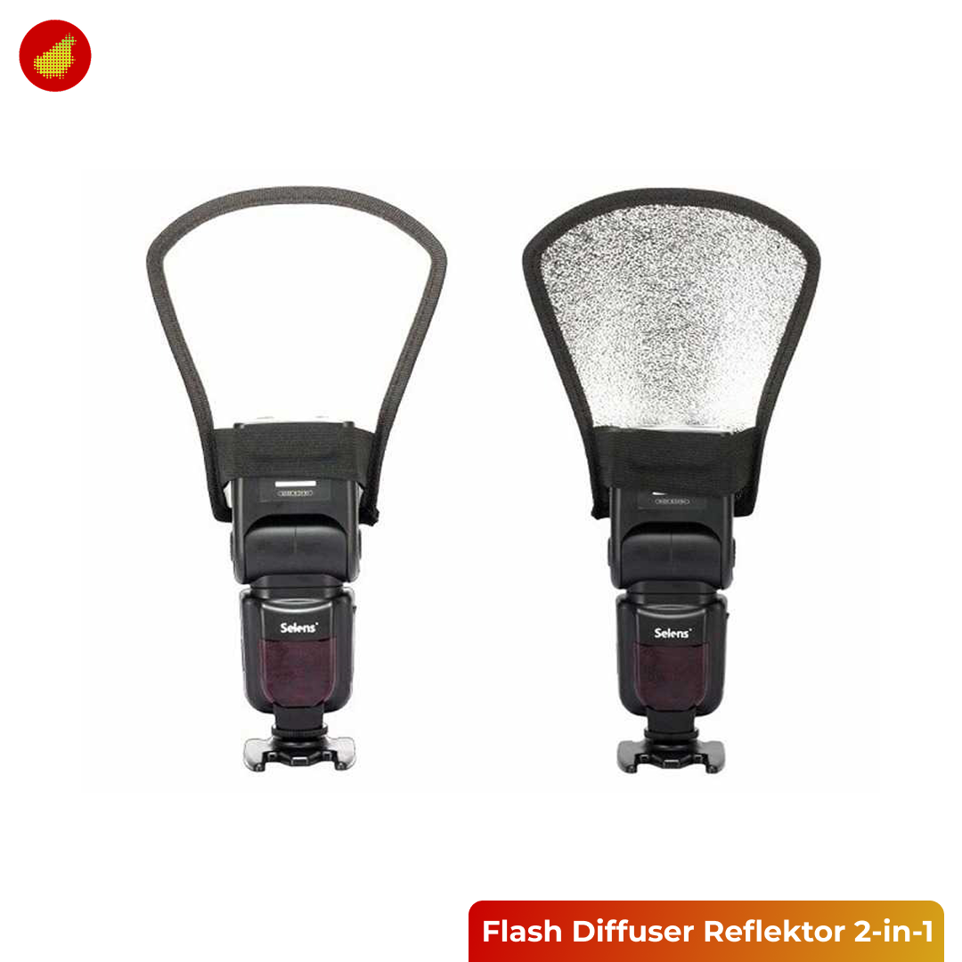 SUNNYLIFE 2-in-1 Camera Flash Diffuser Reflektor and Lamp Cover