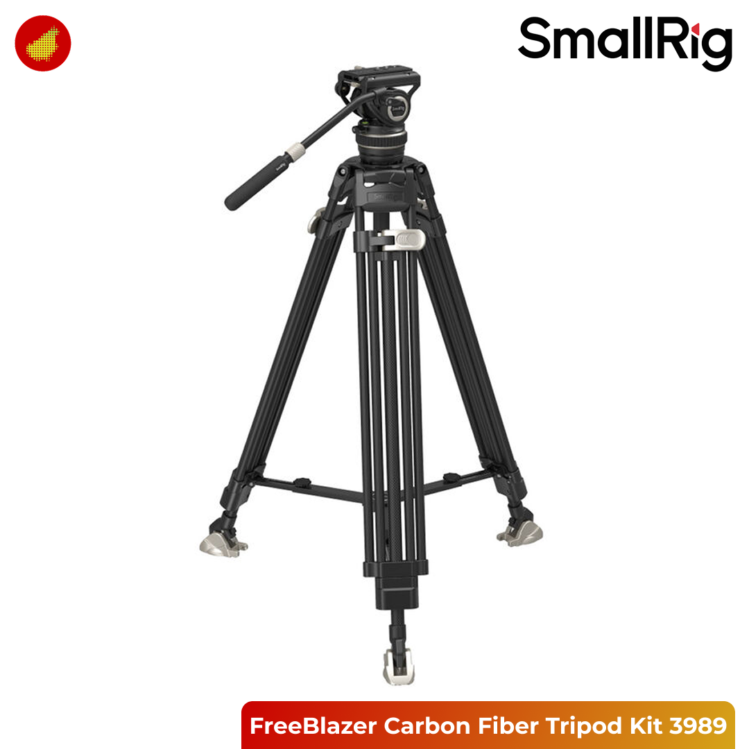 SmallRig FreeBlazer Carbon Fiber Tripod Kit with Fluid Head for Video - 3989