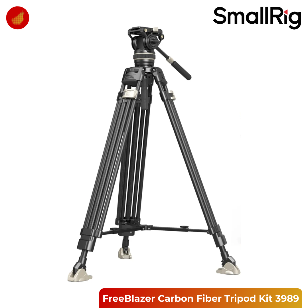 SmallRig FreeBlazer Carbon Fiber Tripod Kit with Fluid Head for Video - 3989