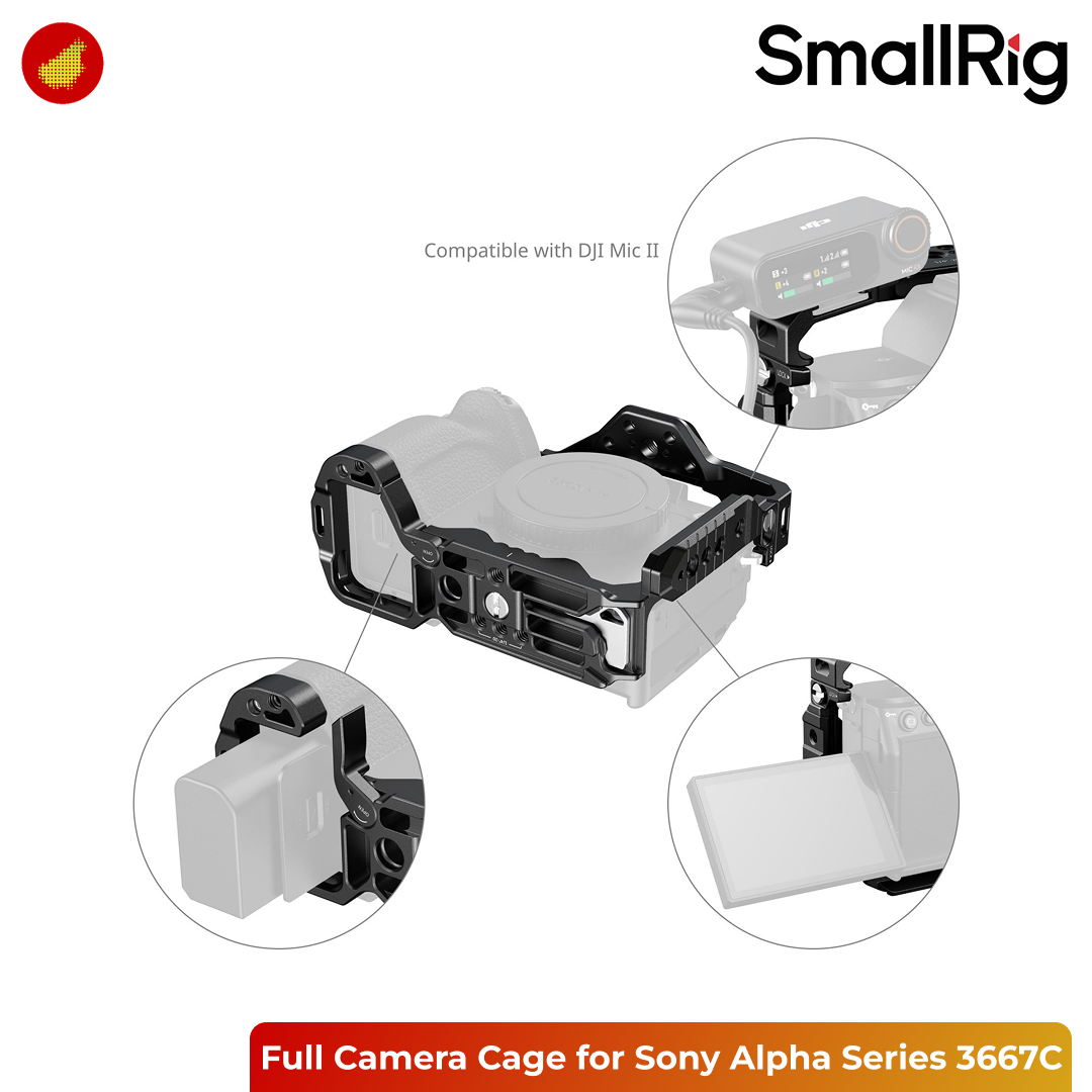 SmallRig Full Camera Cage for Sony A7 V / A7R V / A7 IV / A7S III / A1 / A7R IV - 3667C