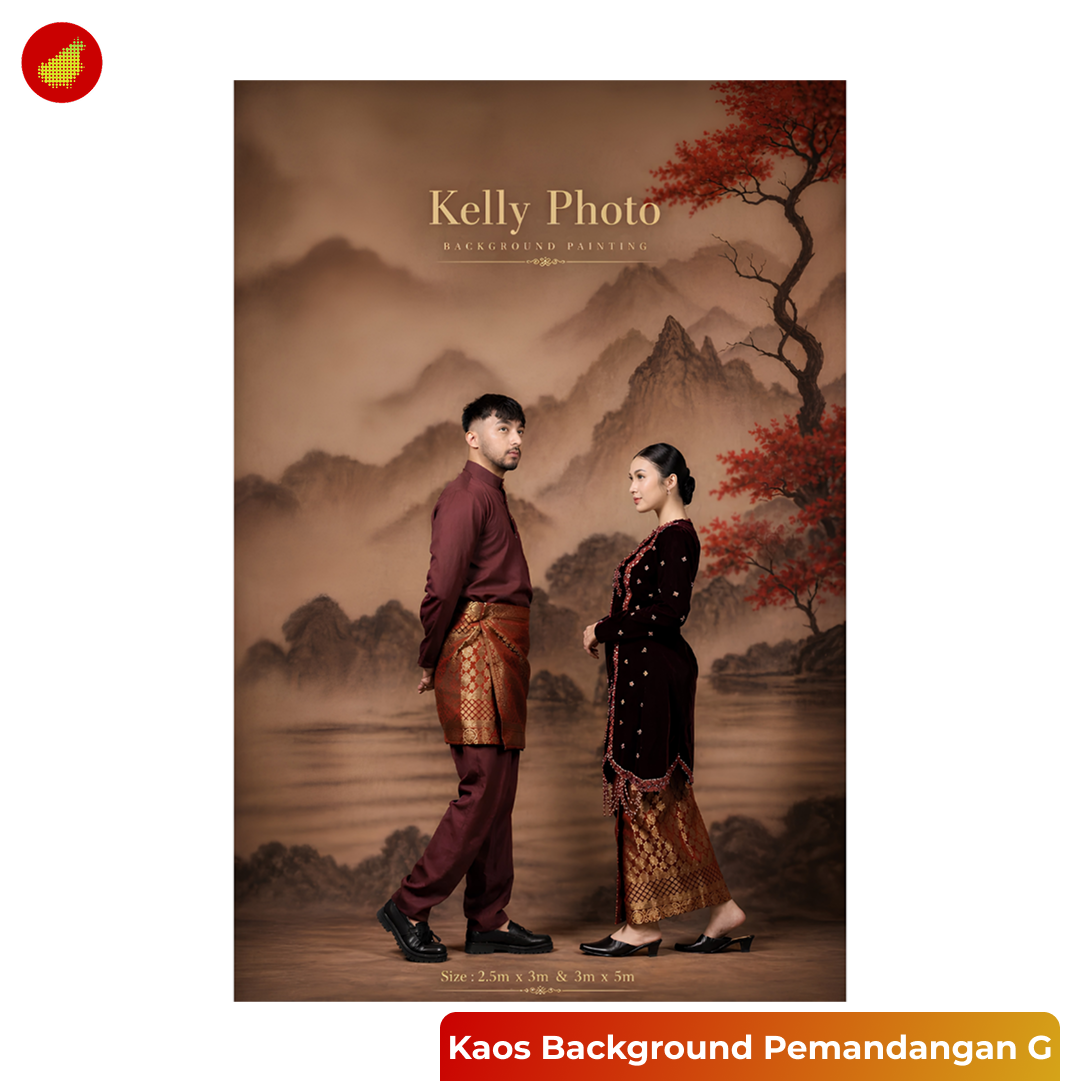 Kaos Background Studio Foto Pemandangan for Indoor Photo Studio