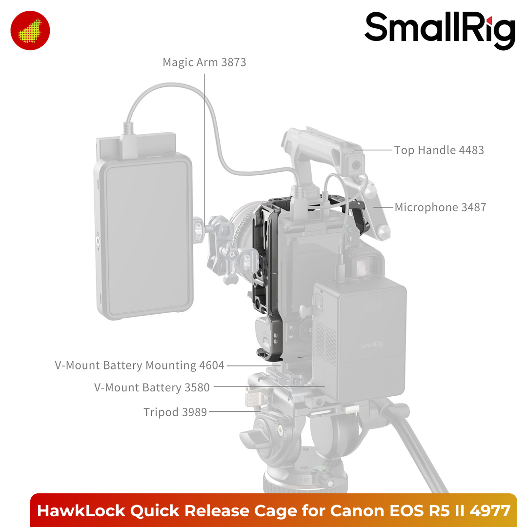 SmallRig HawkLock Quick Release Cage for Canon EOS R5 Mark II