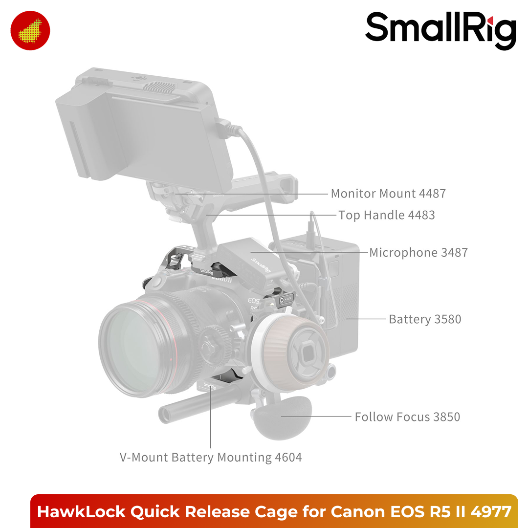 SmallRig HawkLock Quick Release Cage for Canon EOS R5 Mark II