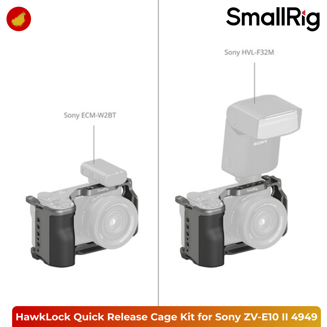 SmallRig HawkLock Quick Release Cage Kit for Sony ZV-E10 II