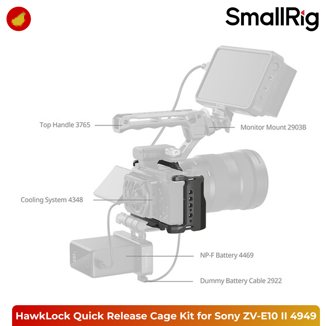SmallRig HawkLock Quick Release Cage Kit for Sony ZV-E10 II