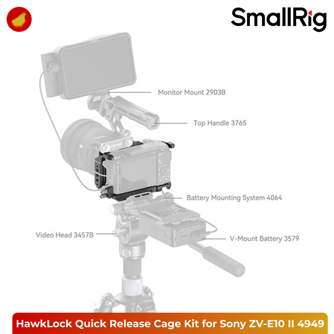 SmallRig HawkLock Quick Release Cage Kit for Sony ZV-E10 II