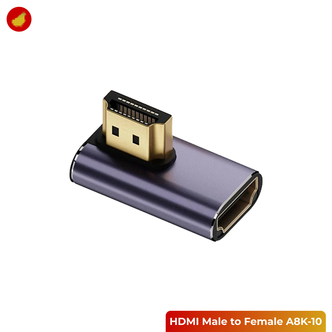 ZHUJI HDMI Male to Female 2.1 8K Dual Mode Connector for Laptop and TV - A8K-10