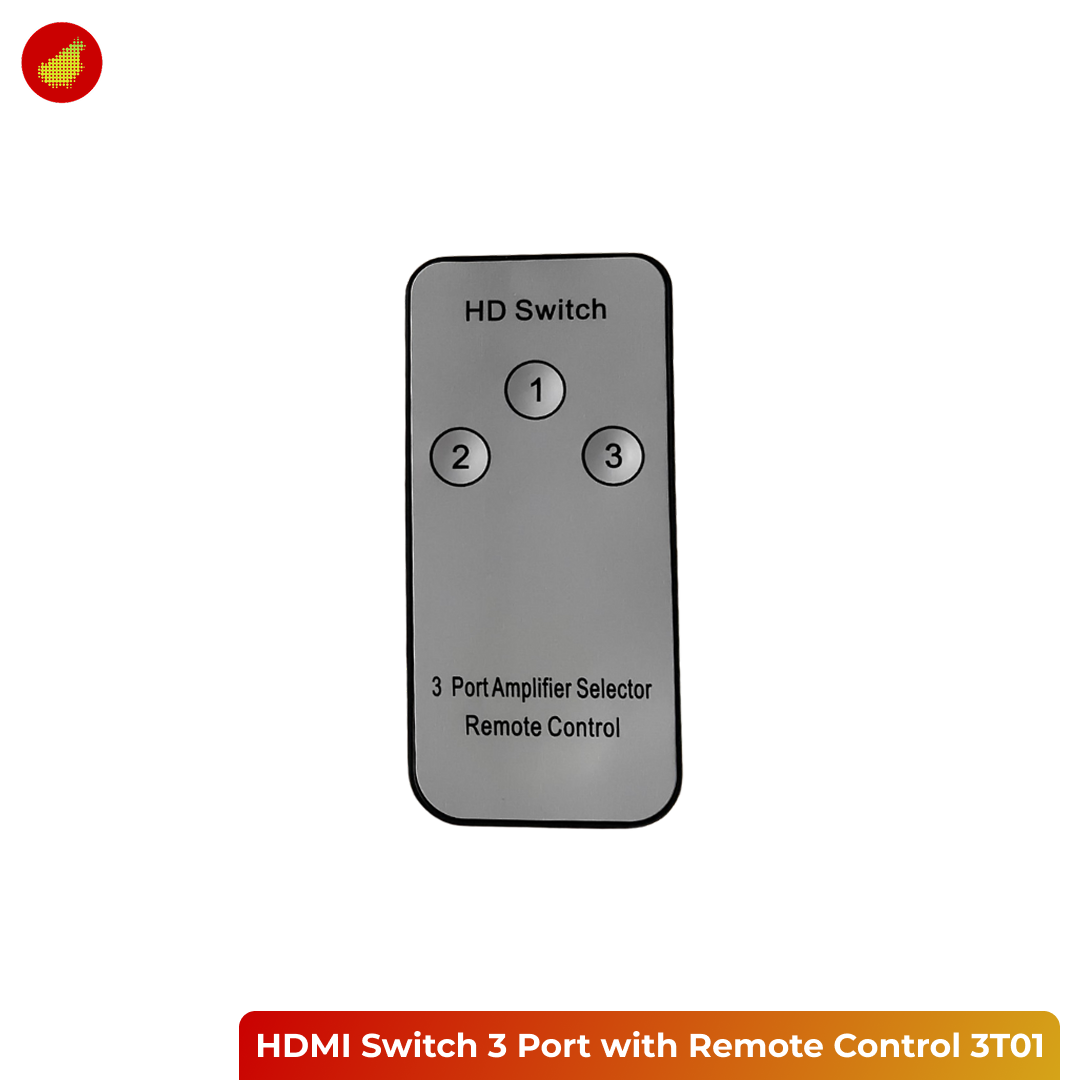 Perlinta HDMI Switch 3 Port with Remote Control