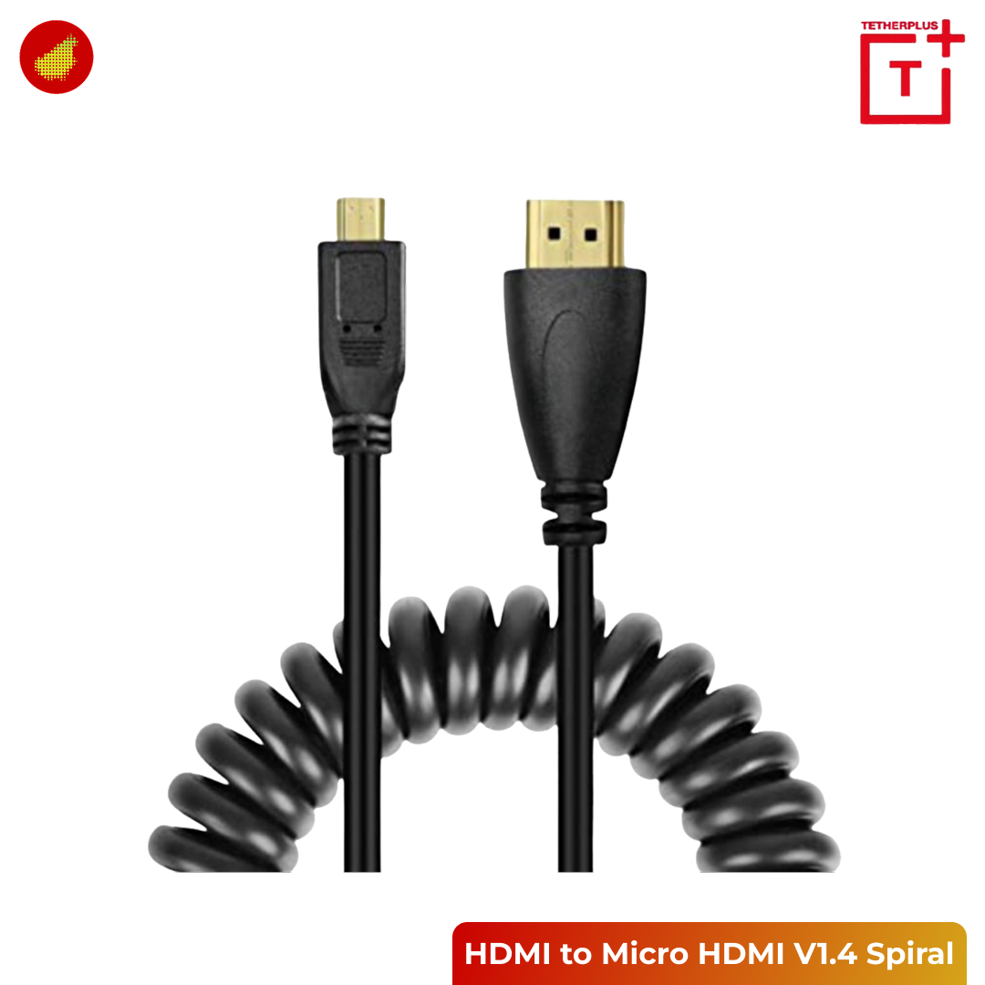 TetherPlus HDMI to Micro HDMI V1.4 Spiral Cable