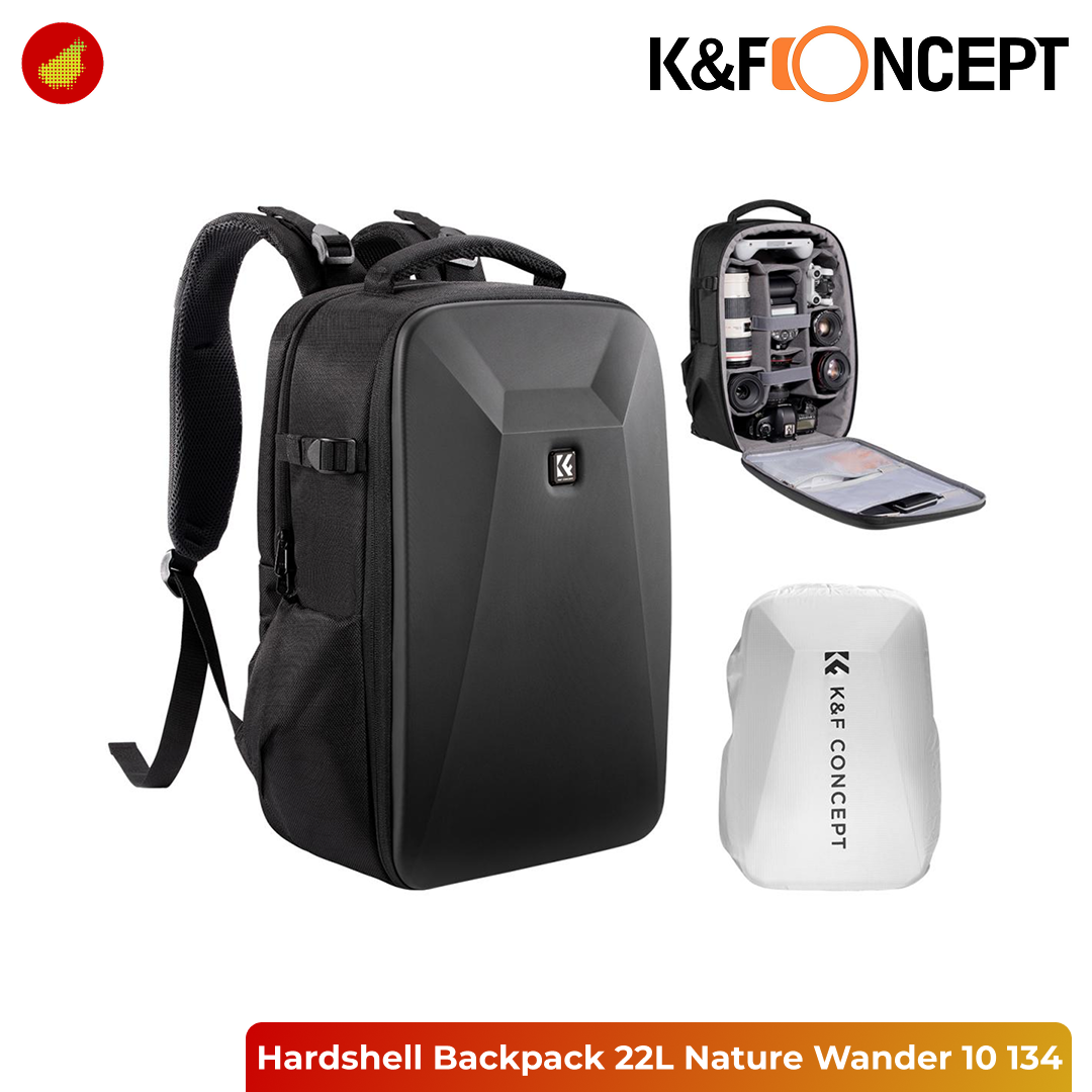 K&F Concept Hardshell Camera Backpack 22L Nature Wander 10 for Photographers - KF13.134