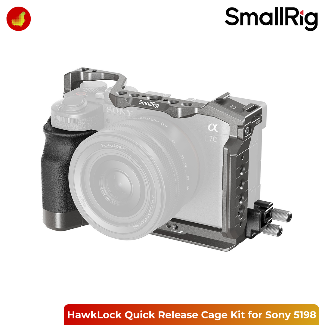 SmallRig HawkLock Quick Release Cage Kit with Silicone Handle for Sony A7C II / 7CR - 5198