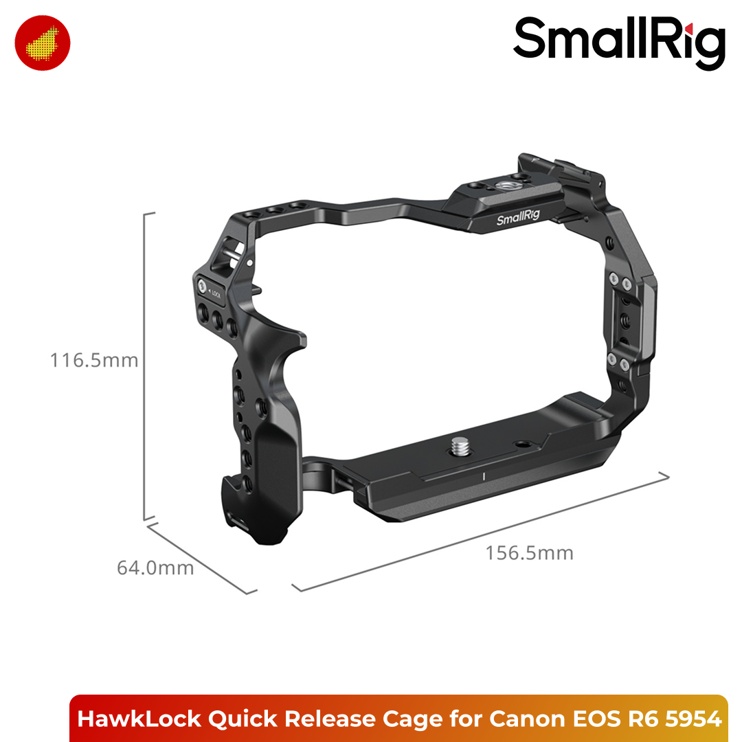 SmallRig HawkLock Quick Release Cage for Canon EOS R6 Mark III / R6 Mark II - 5954
