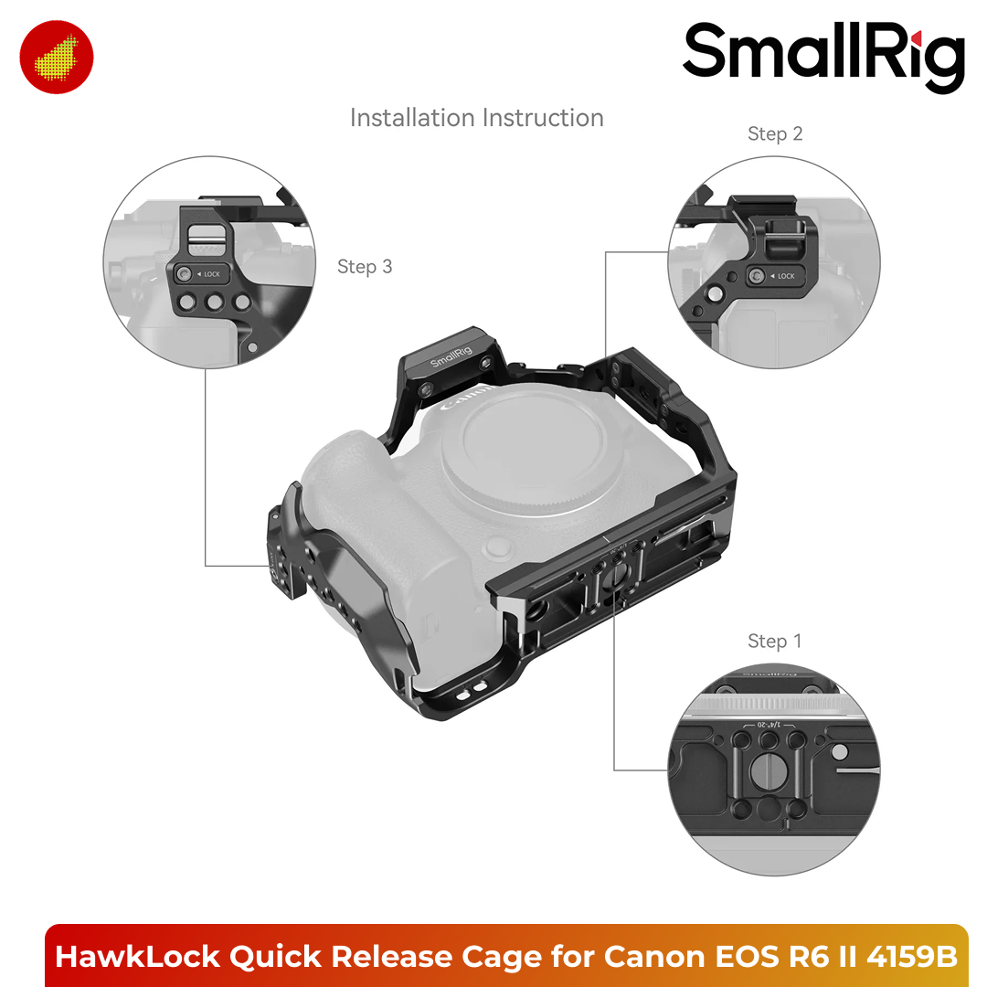 SmallRig HawkLock Quick Release Cage for Canon EOS R6 Mark II