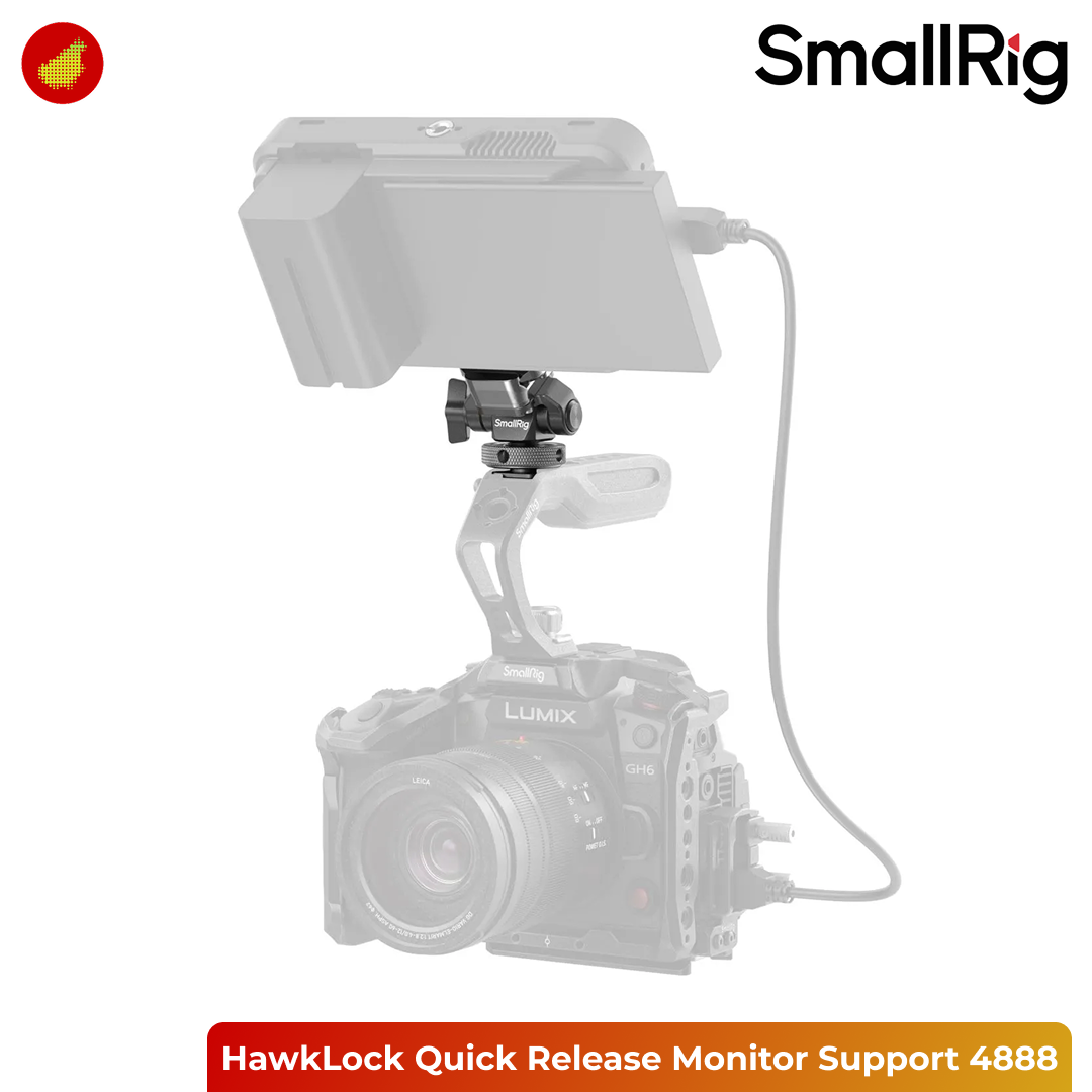SmallRig HawkLock Quick Release Monitor Support with H21 Cold Shoe Mount