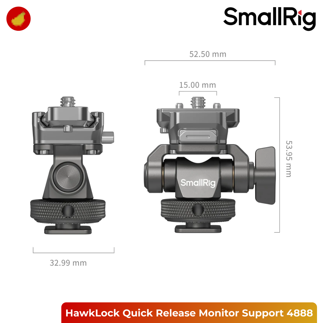 SmallRig HawkLock Quick Release Monitor Support with H21 Cold Shoe Mount