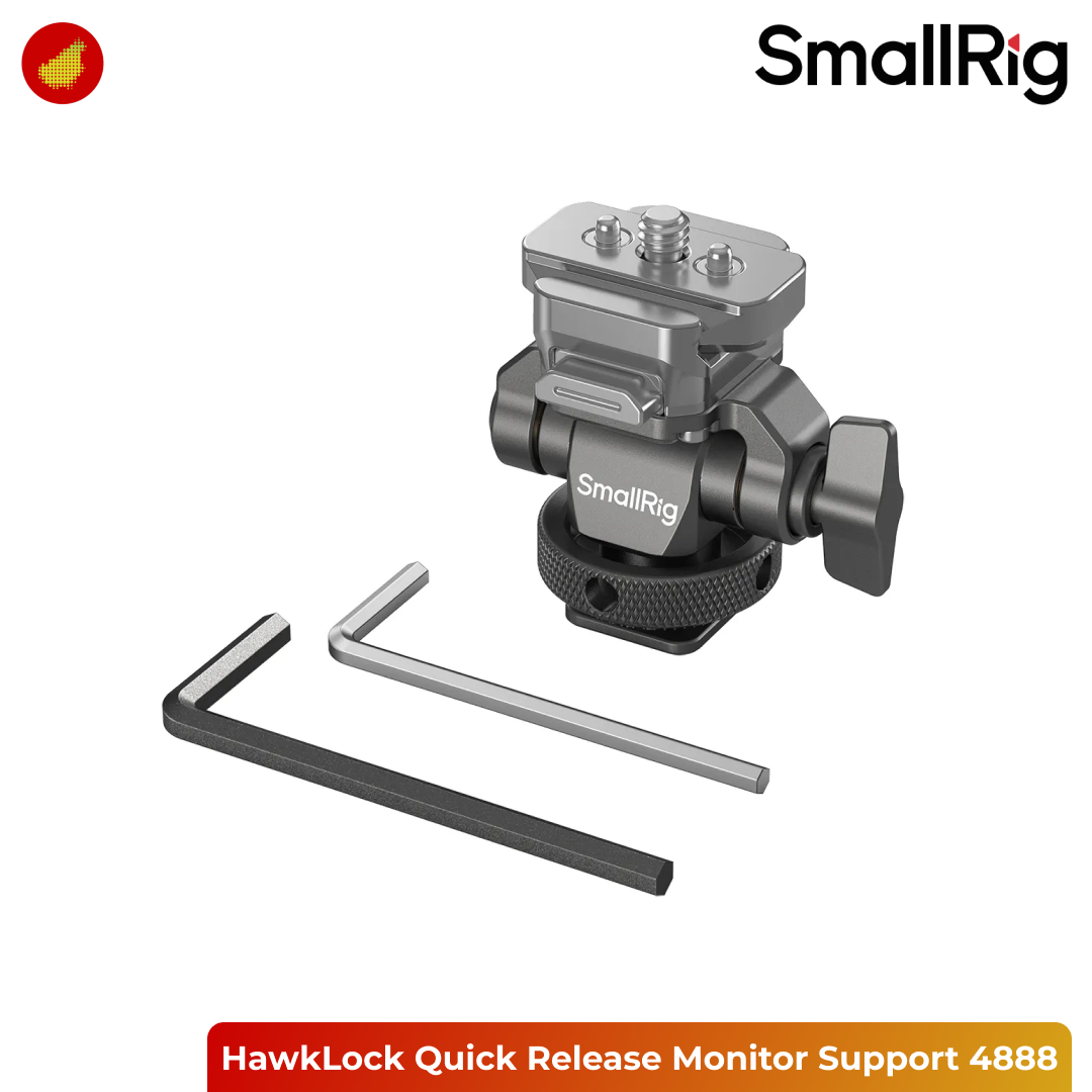 SmallRig HawkLock Quick Release Monitor Support with H21 Cold Shoe Mount