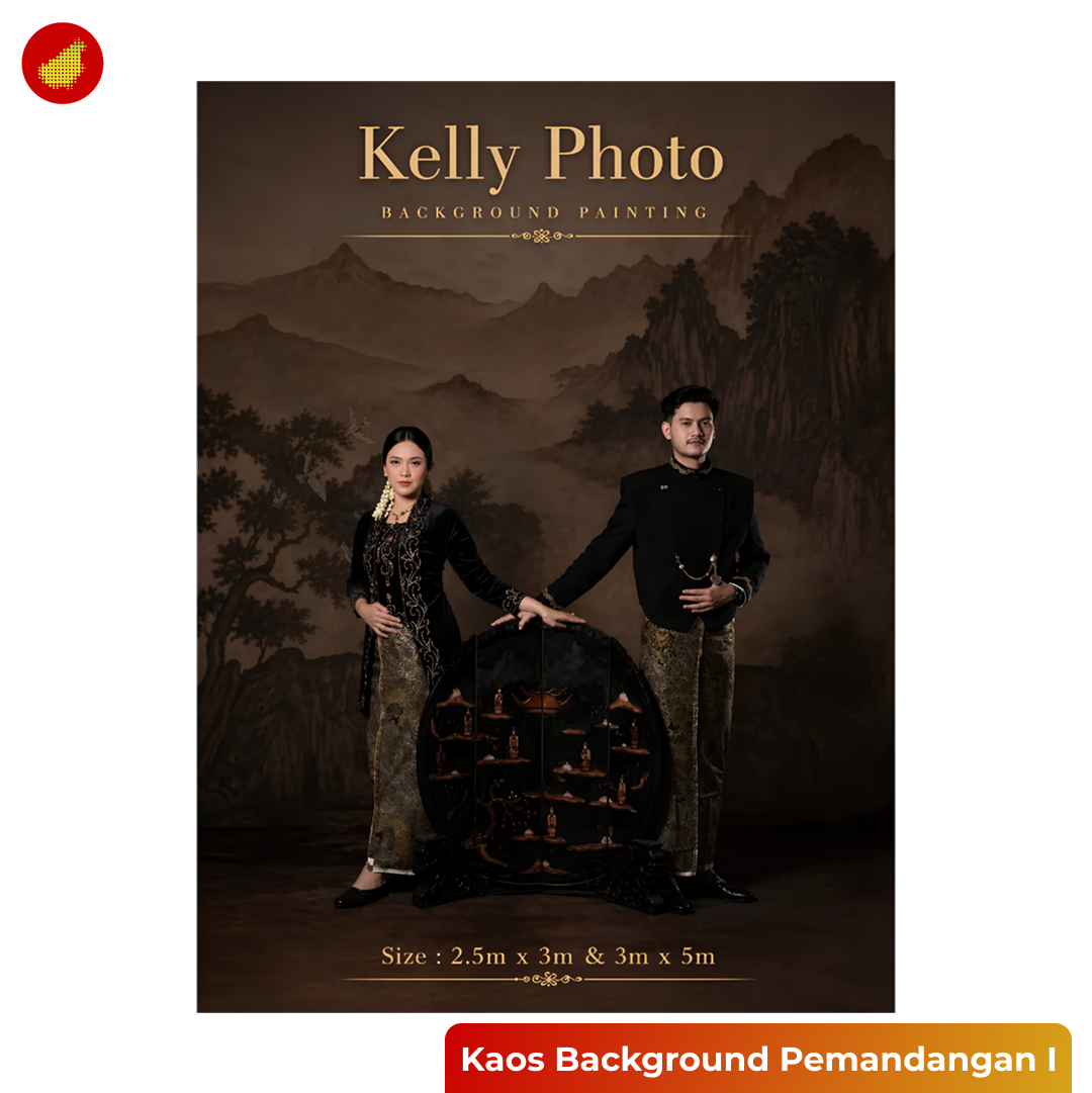 Kaos Background Studio Foto Pemandangan for Indoor Photo Studio