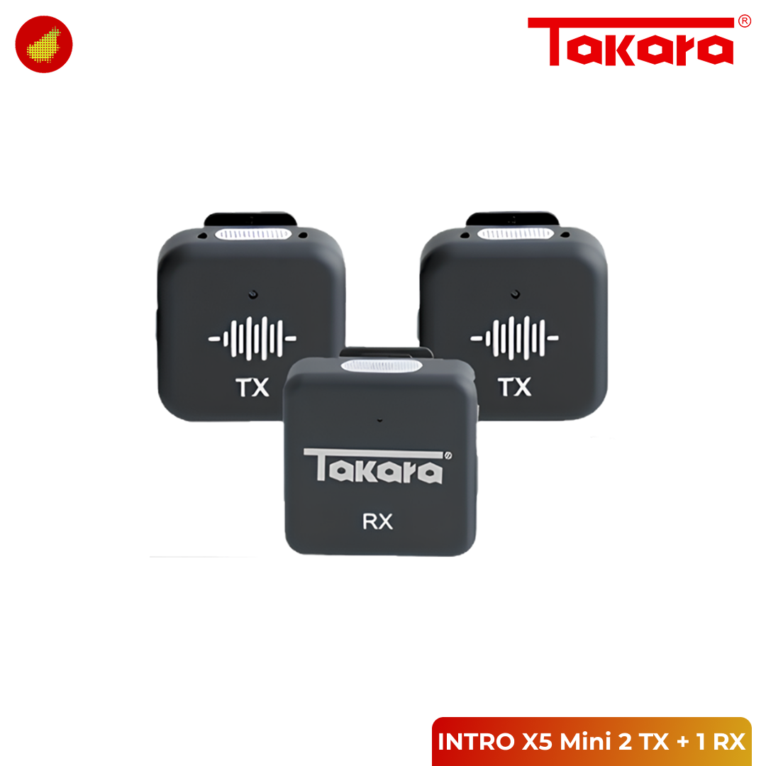 Takara INTRO X5 Mini Digital Wireless Microphone with Charging Case - 4 TX / 2 TX