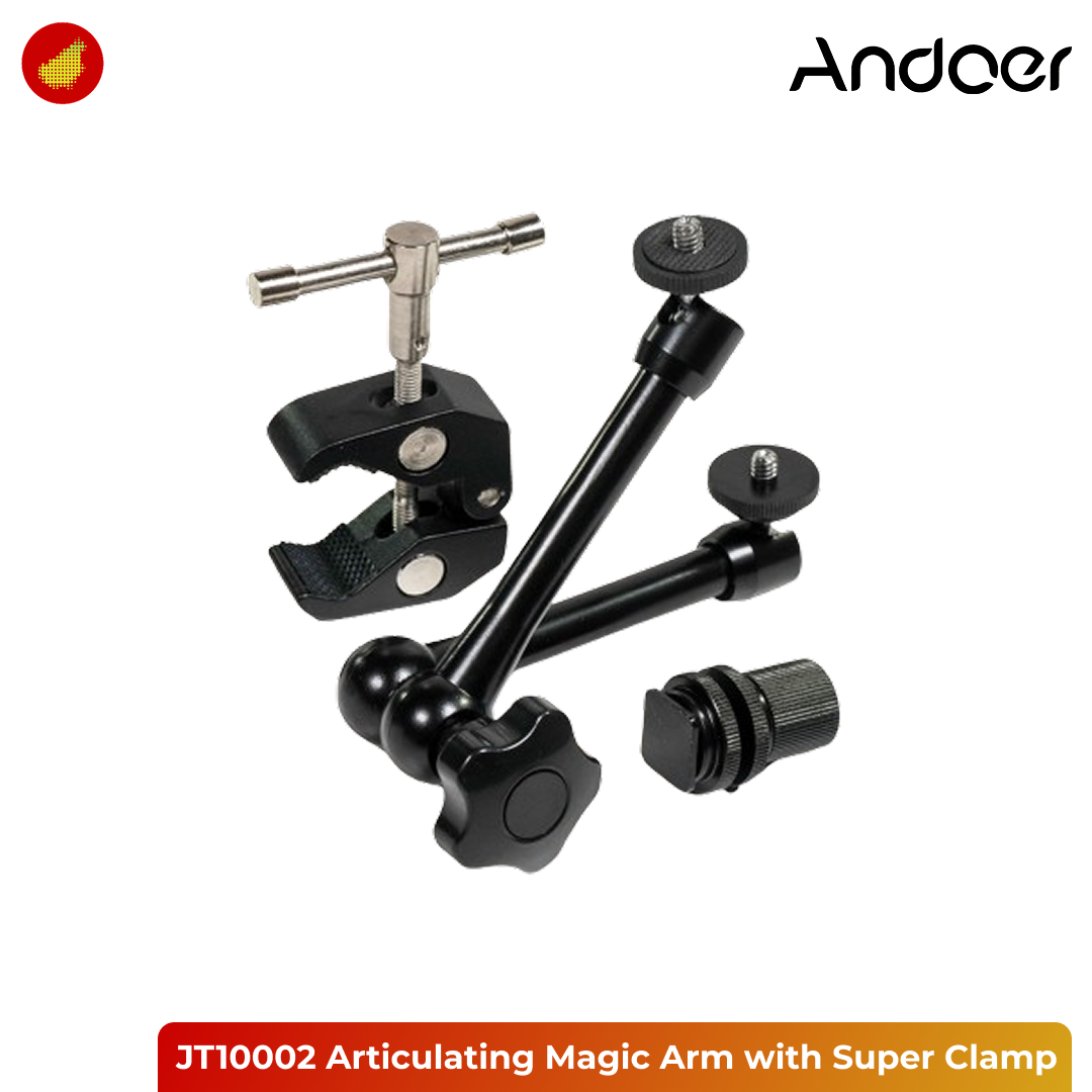 Andoer JT10002 Articulating Magic Arm with Super Clamp