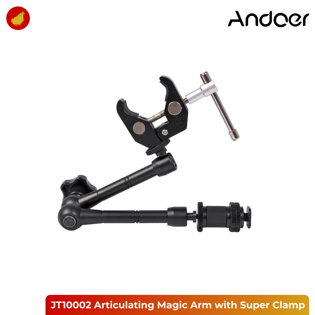 Andoer JT10002 Articulating Magic Arm with Super Clamp
