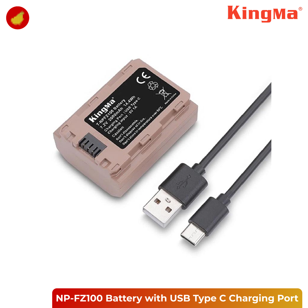 KingMa NP-FZ100 Battery with USB Type C Charging Port