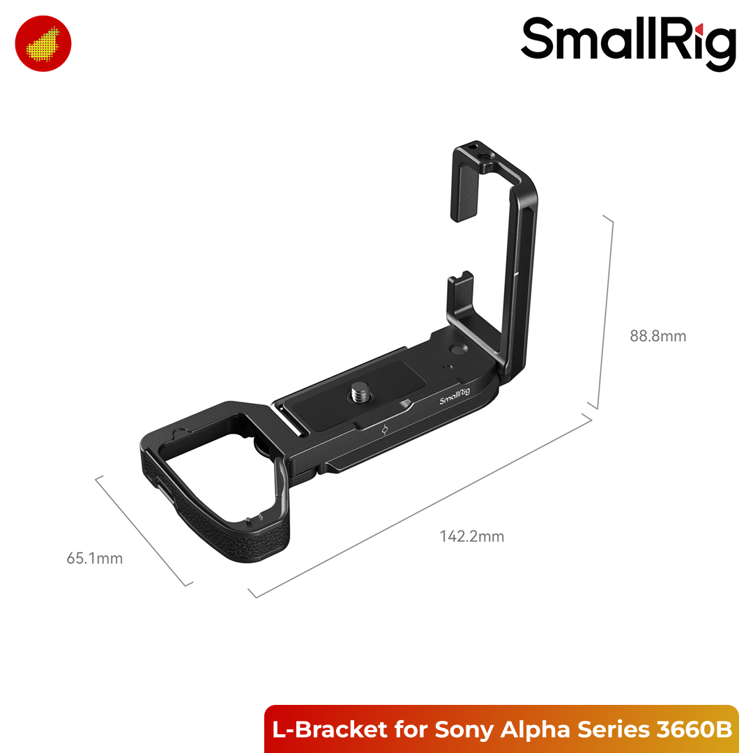 SmallRig L-Bracket for Sony Alpha 7 V / Alpha 7R V / Alpha 7 IV / Alpha 7S III / Alpha 1 / Alpha 7R IV - 3660B