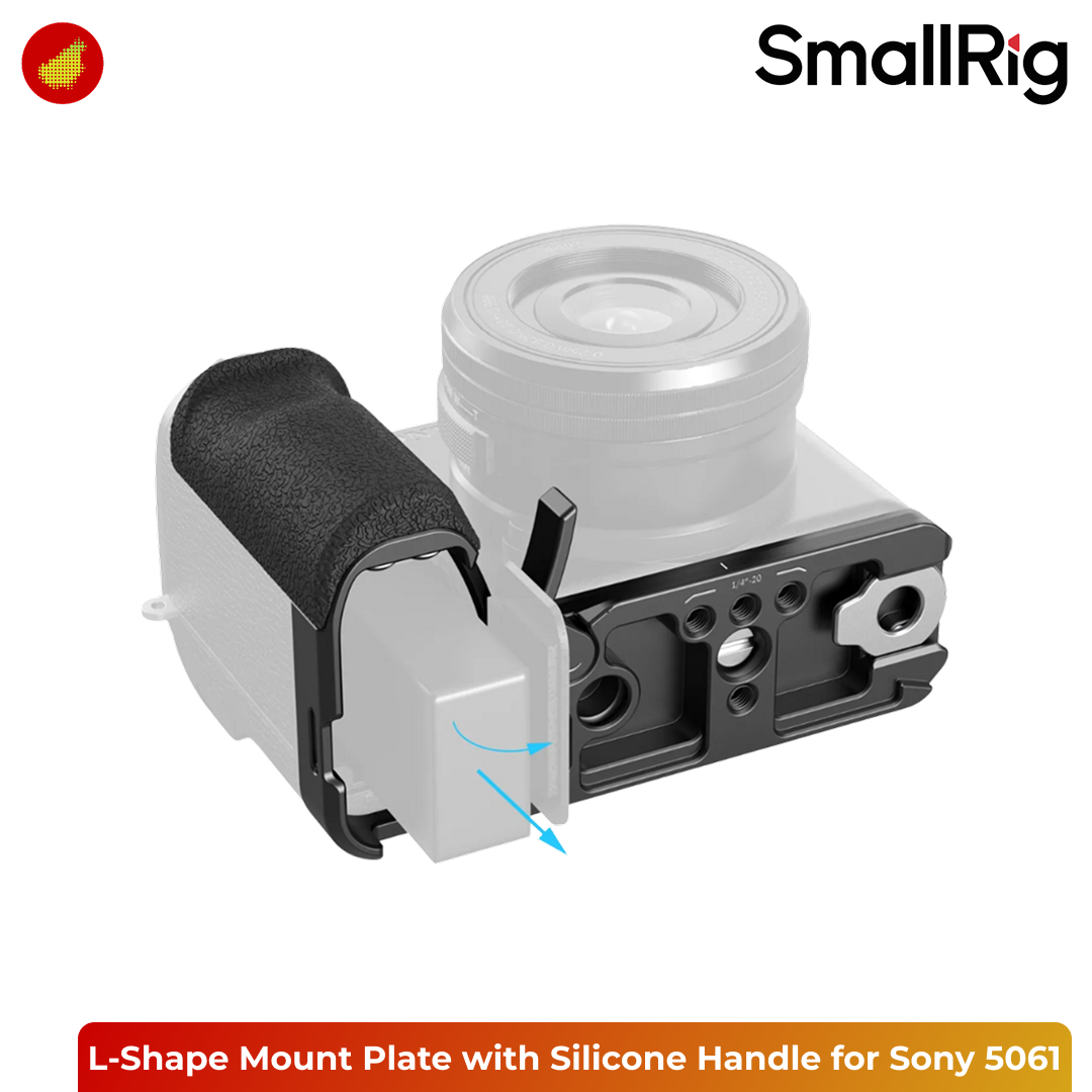 SmallRig L-Shape Mount Plate with Silicone Handle for Sony Alpha 6700
