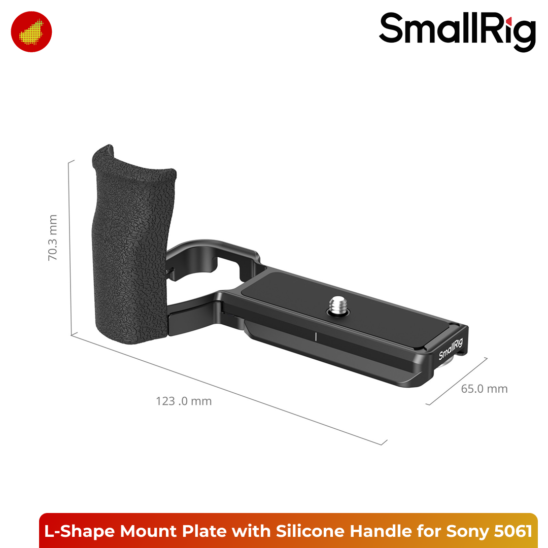 SmallRig L-Shape Mount Plate with Silicone Handle for Sony Alpha 6700