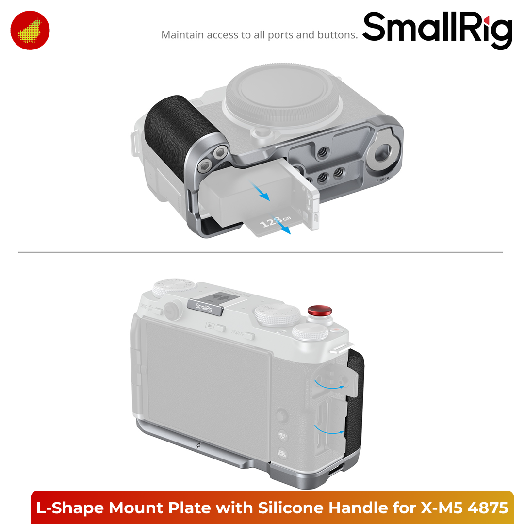 SmallRig L-Shape Mount Plate with Silicone Handle for FUJIFILM X-M5