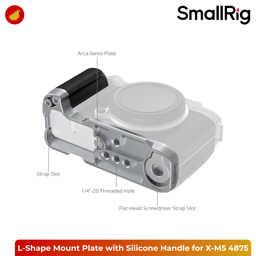 SmallRig L-Shape Mount Plate with Silicone Handle for FUJIFILM X-M5