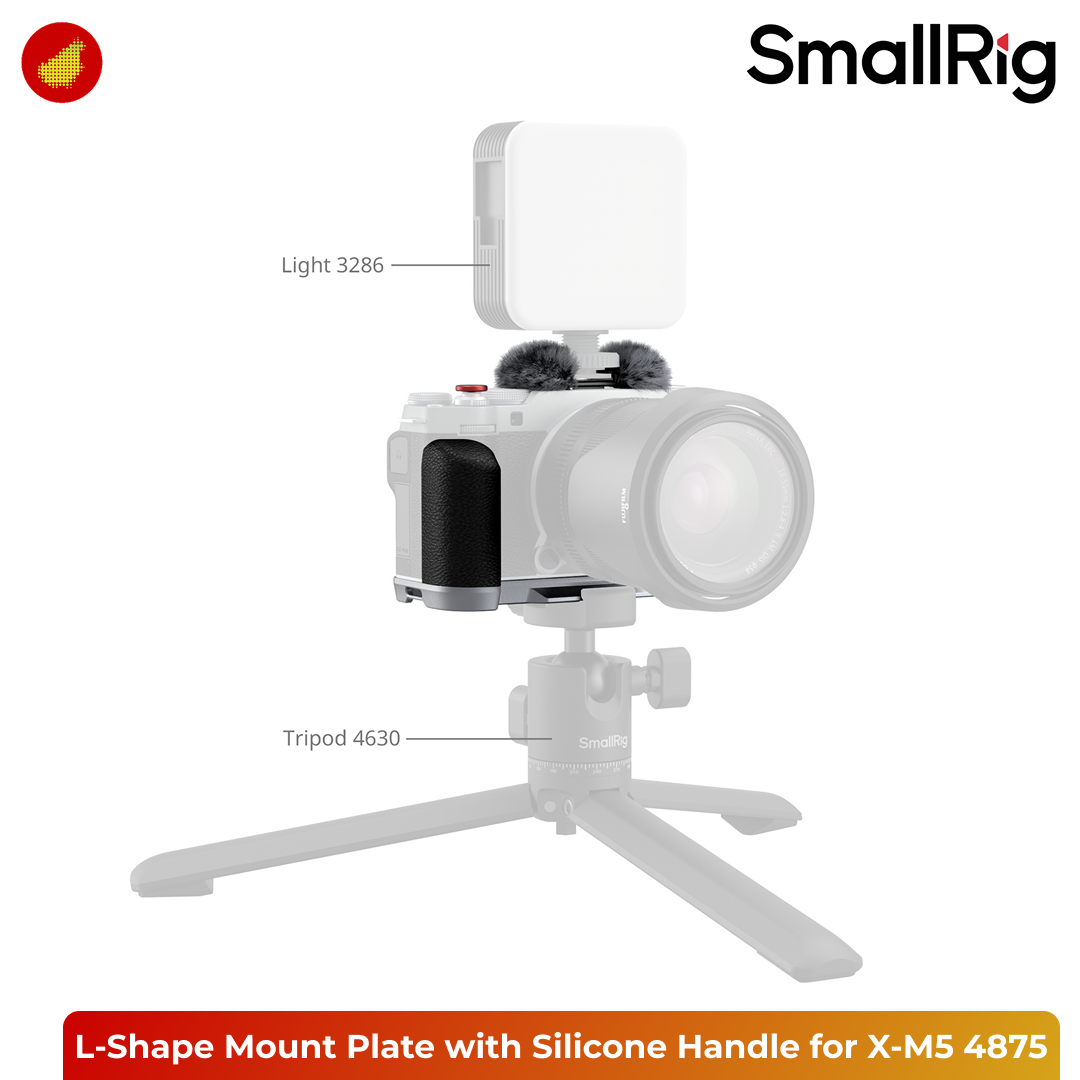 SmallRig L-Shape Mount Plate with Silicone Handle for FUJIFILM X-M5