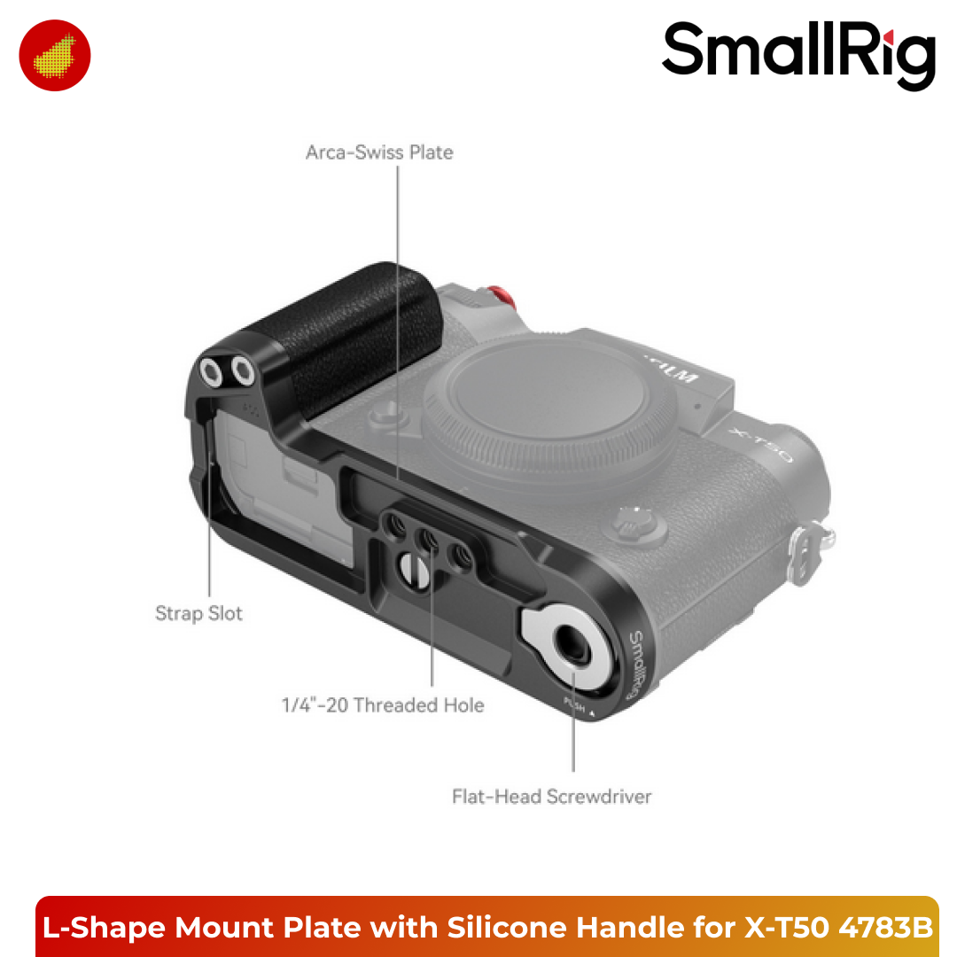 SmallRig L-Shape Mount Plate with Silicone Handle for FUJIFILM X-T50