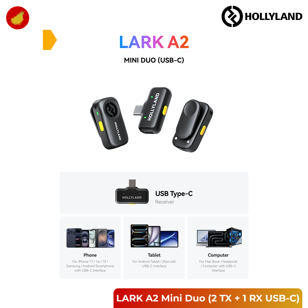 Hollyland LARK A2 Mini Duo (2 TX + 1 RX USB-C)