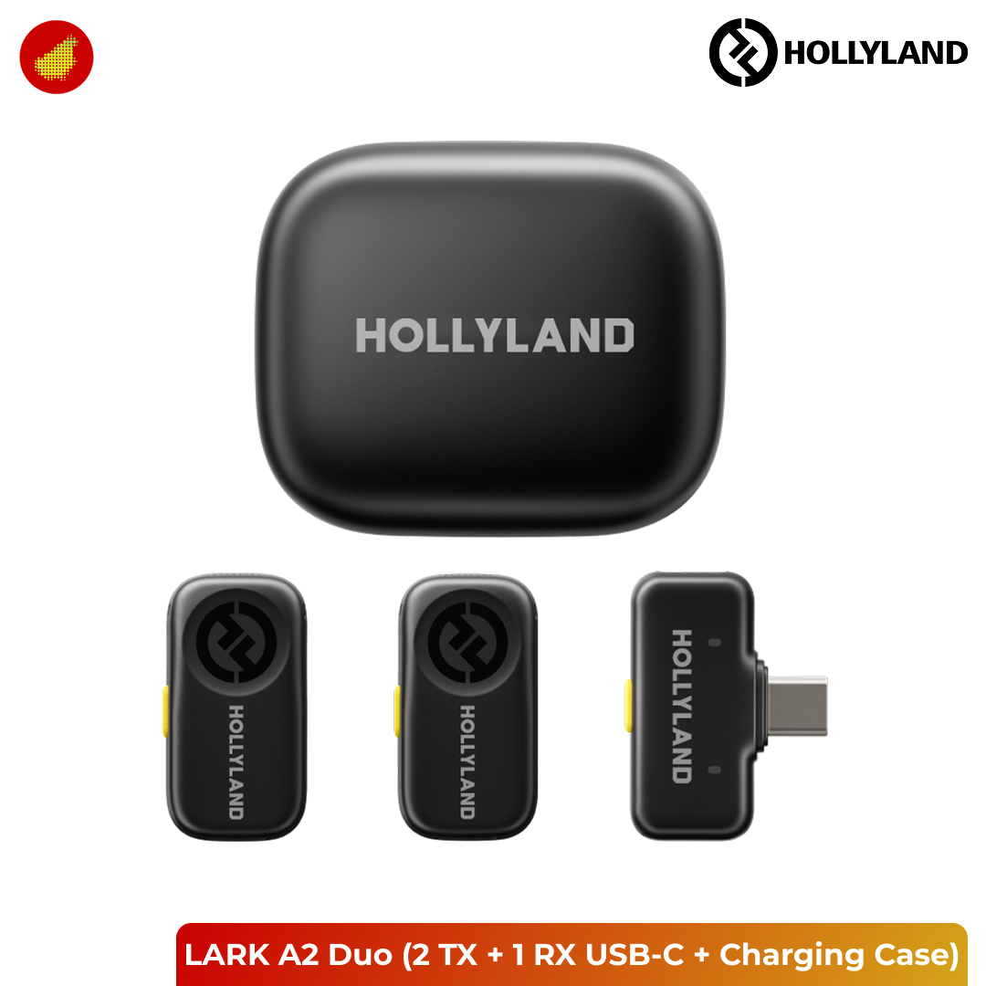 Hollyland LARK A2 Duo (2 TX + 1 RX USB-C + Charging Case)