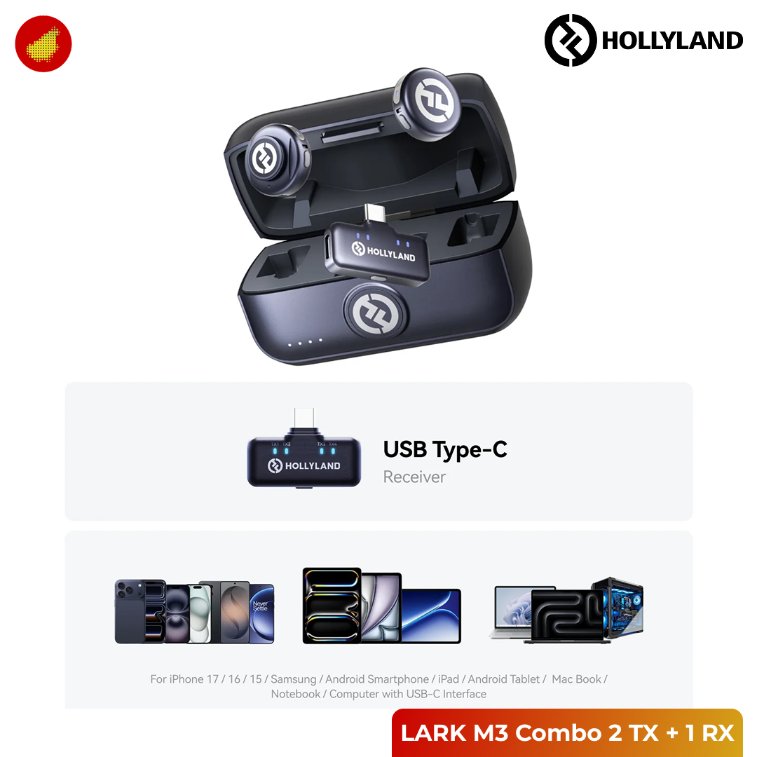 Hollyland LARK M3 Combo 2 TX + 1 RX USB-C