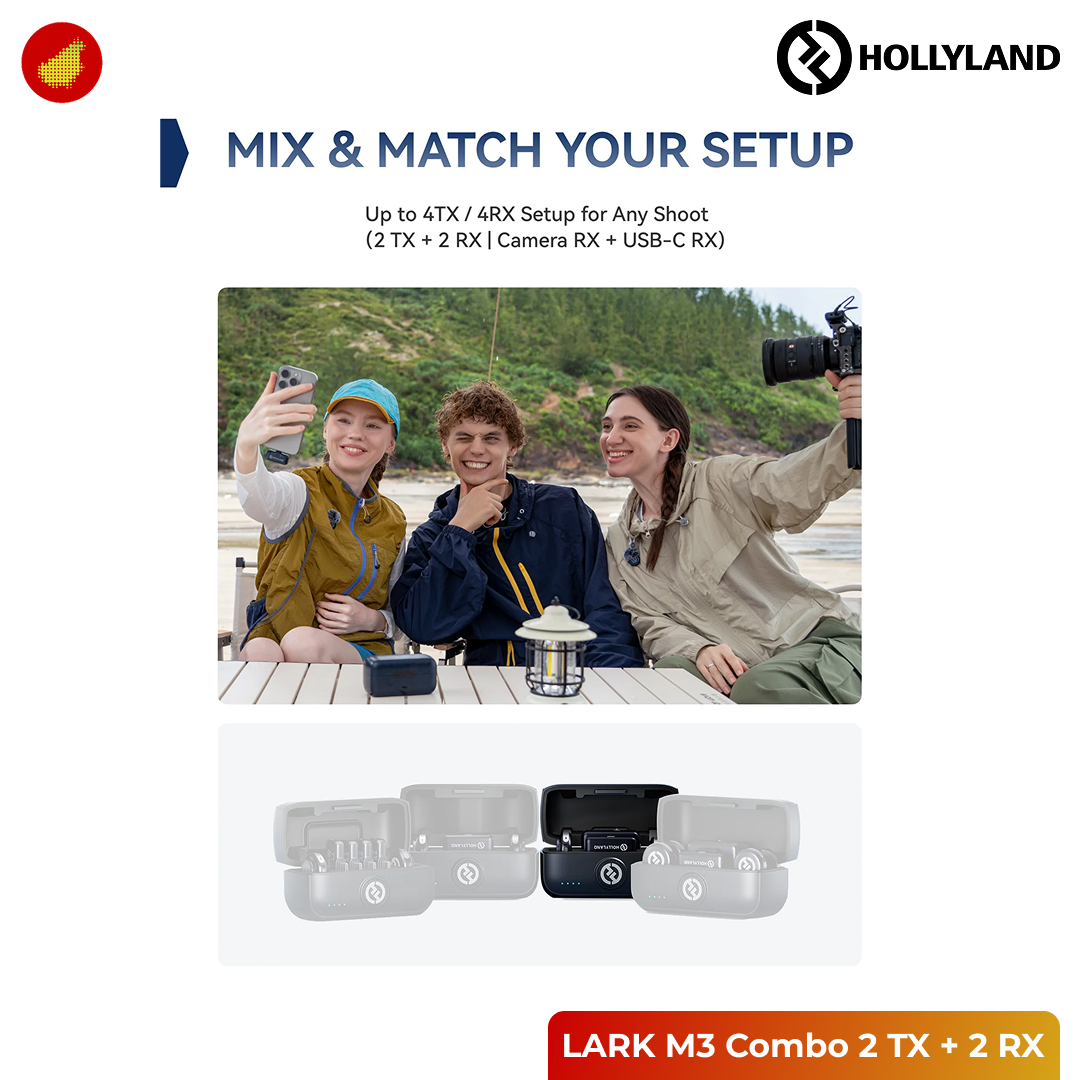 Hollyland LARK M3 Combo 2 TX + 2 RX USB-C & Camera